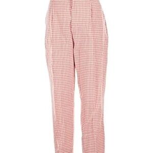 Zara Pink and White Checkered Pants
